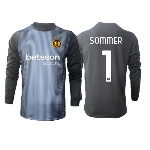 Billige Fotballdrakt Inter Milan Yann Sommer #1 Keeper Replika Hjemmedrakt 2025-26 Langermet Billige Fotballdrakt Inter Milan Yann Sommer #1 Keeper Replika Hjemmedrakt 2025-26 Langermet